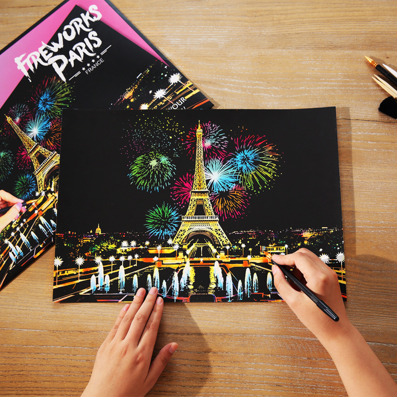Photography New York - Pintura de Raspar Colorida DIY A3