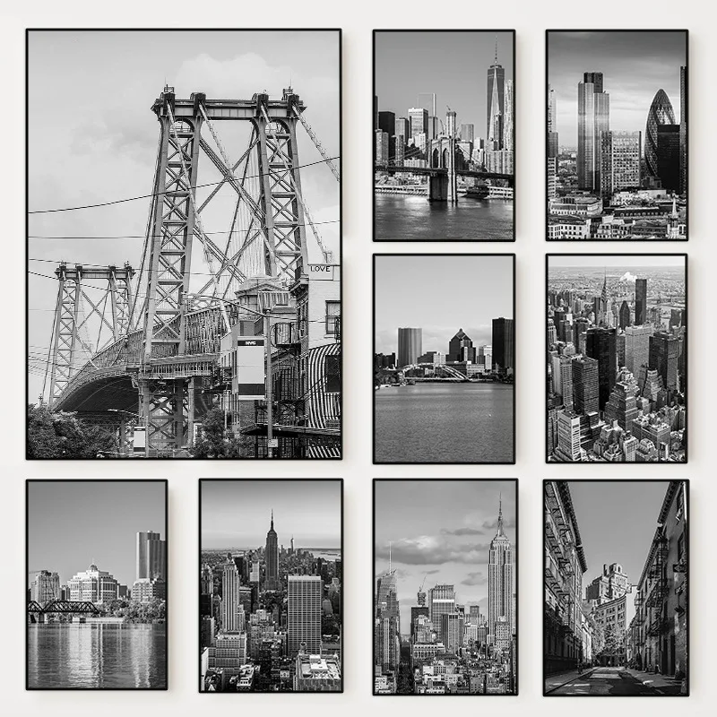 Photography New York - Pintura em tela 2D, preto e