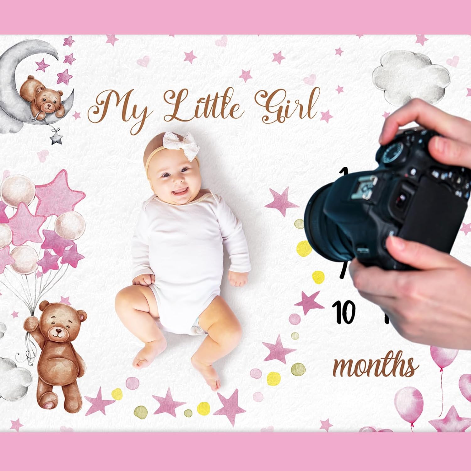 Photography Newborn - Vikama mensal crescimento do bebê marco