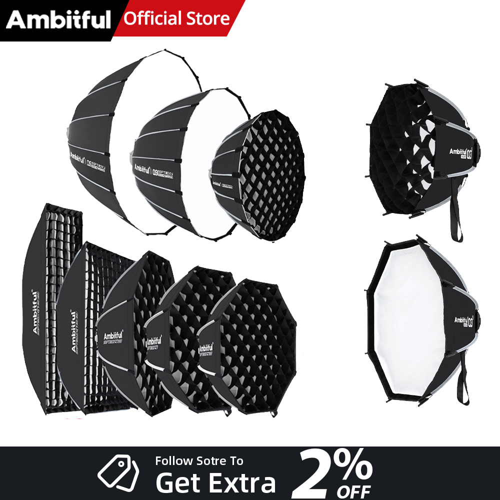 Beauty Dish Softbox - Softbox de Liberação Rápida AMBITFUL Série