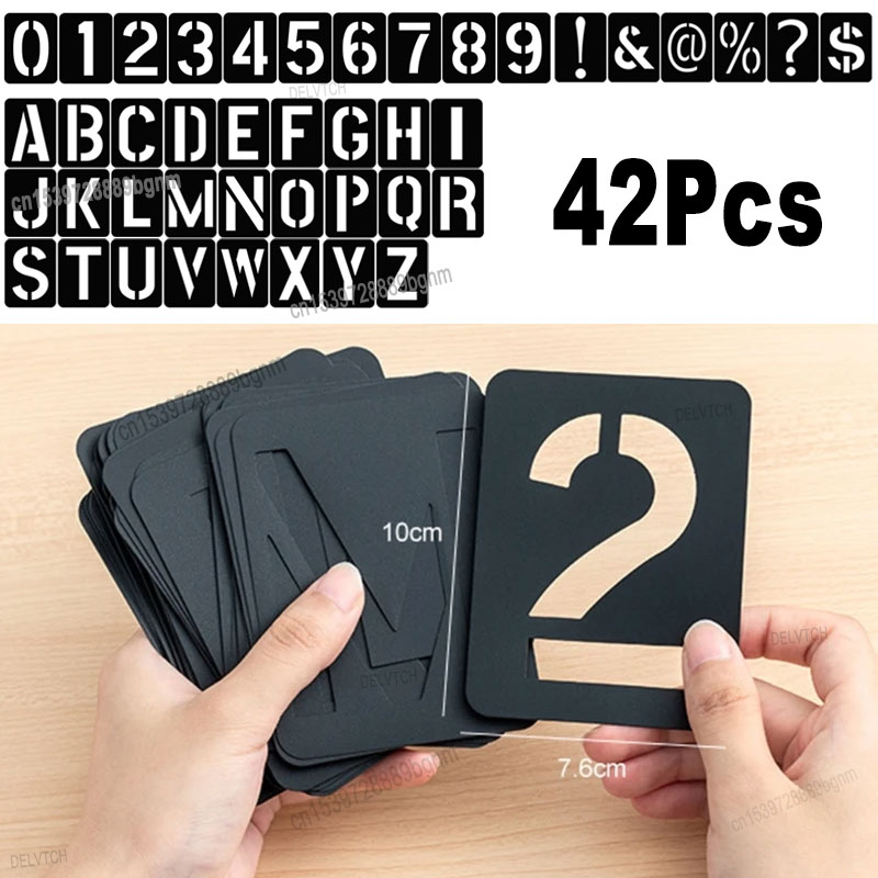 Photography Font - 42 pçs conjunto de plástico reutilizável