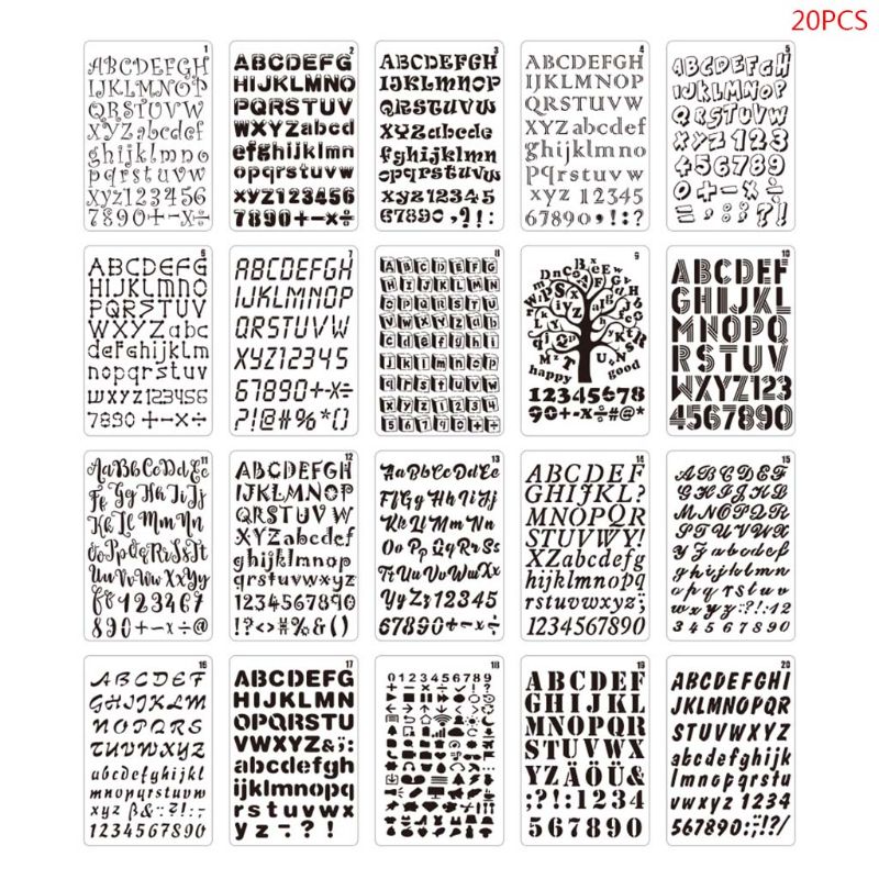 Photography Font - Stencils com letra e número do