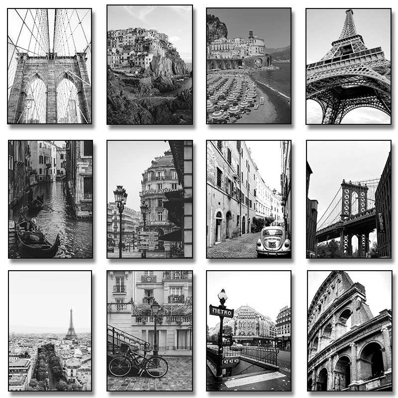 Photography New York - Sem moldura, preto e branco, cidade,