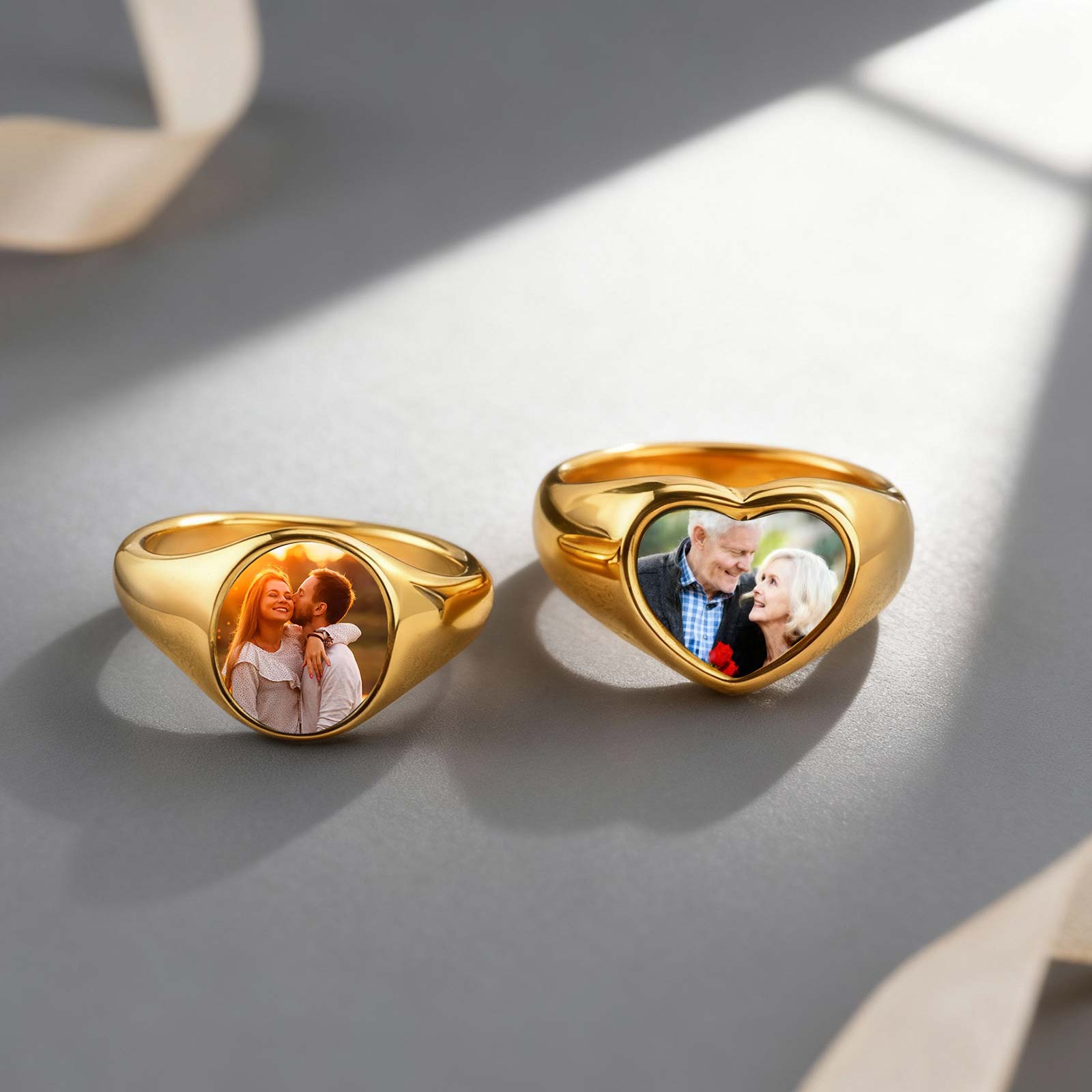 Photographic Memory - Anel de sinete com foto personalizada