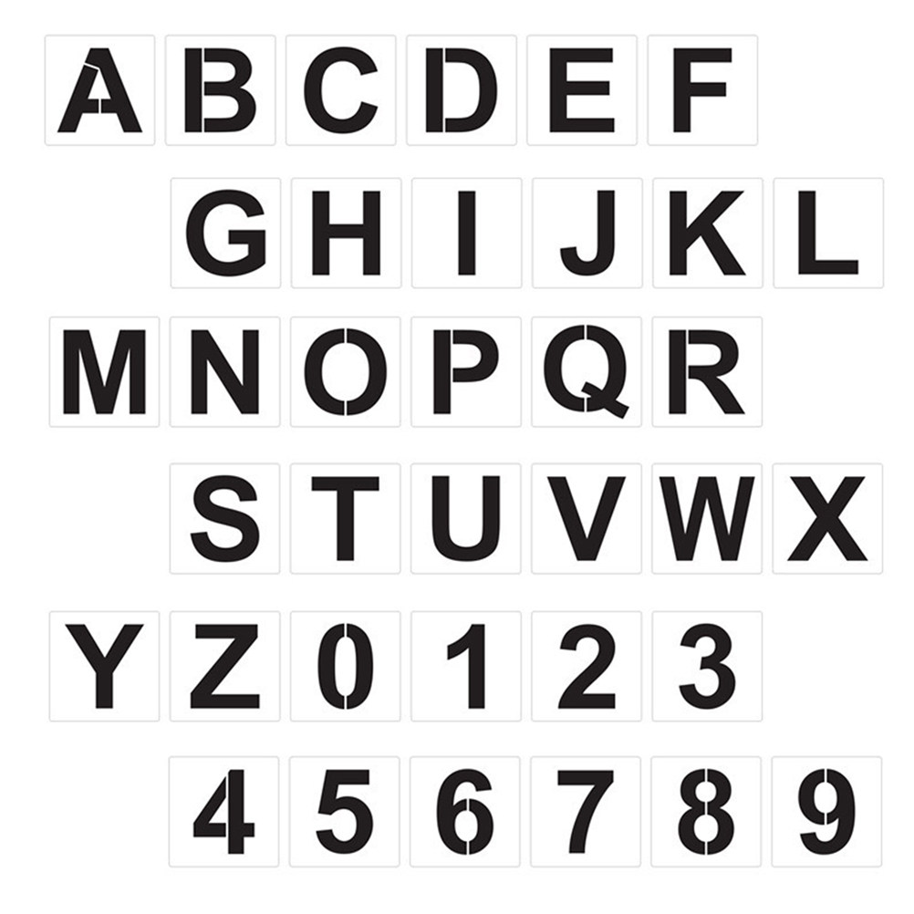 Photography Font - Conjunto de Estênceis Grandes de Alfabeto