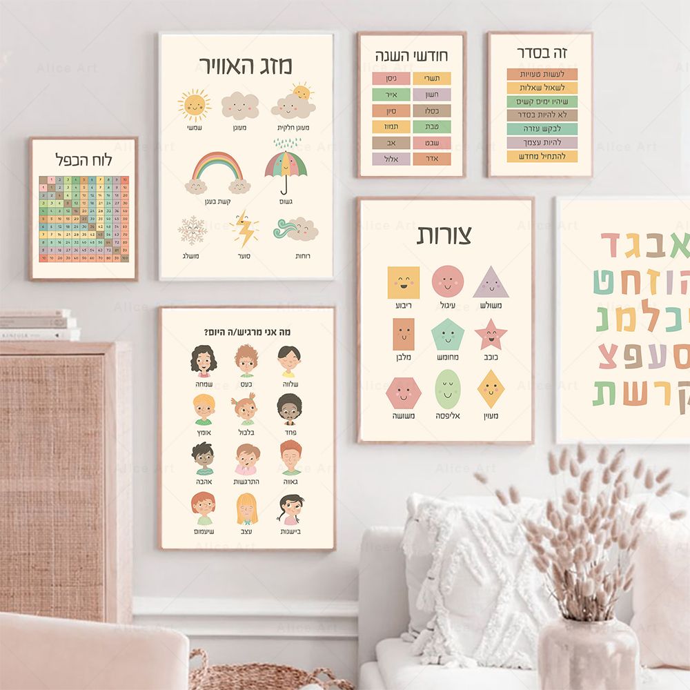Photography Font - Letras hebraicas alfabeto número judaico dia
