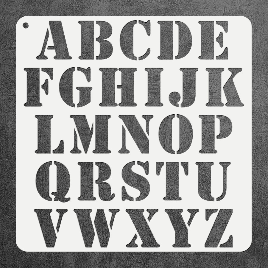 Photography Font - Estêncil de letra maiúscula de 11.8