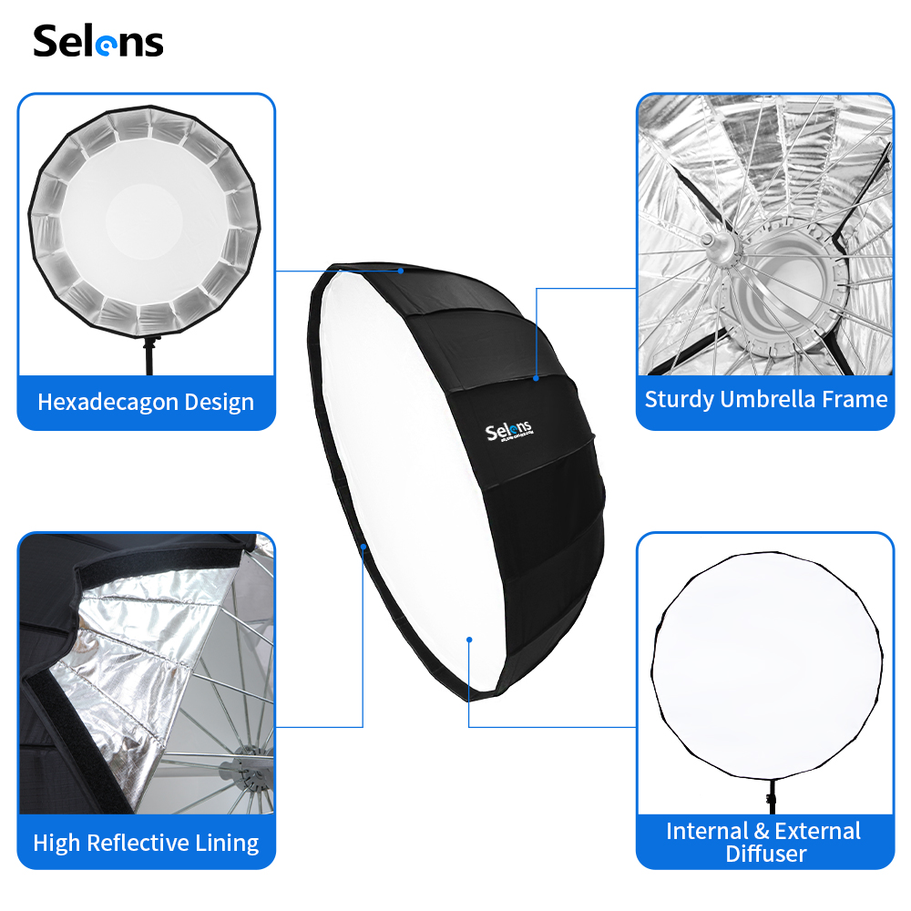 Selens-Softbox Radar Guarda-ch - Beauty Dish Softbox avaliação e preço