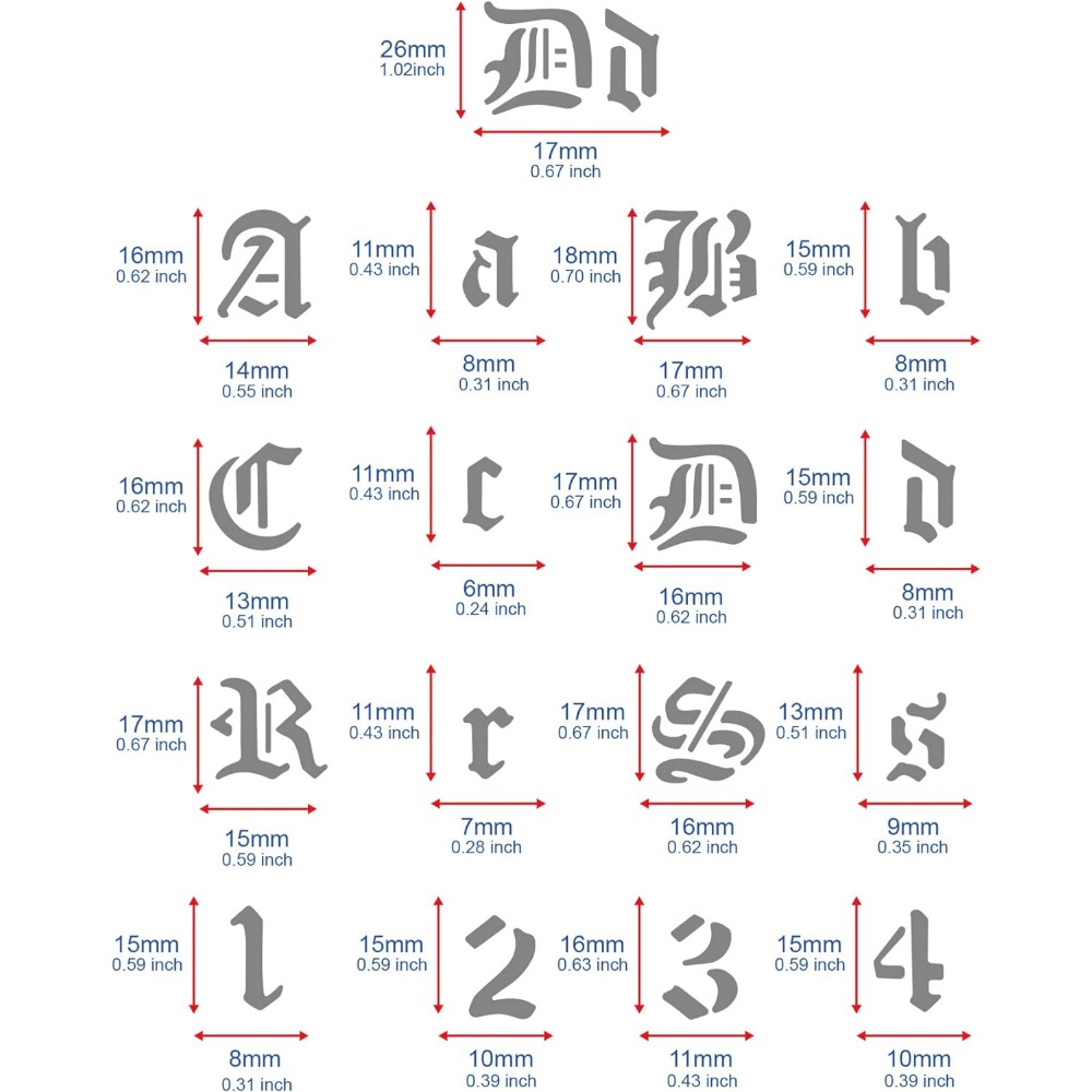 Estênceis de letras de metal f - Photography Font avaliação e preço