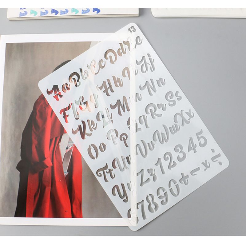 Stencils com letra e número do - Photography Font avaliação e preço