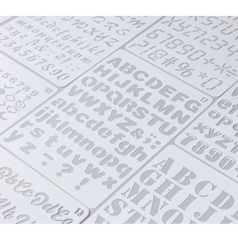 Stencils com letra e número do - Photography Font avaliação e preço