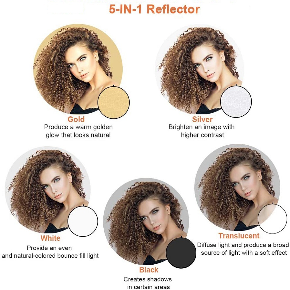 Difusor de luz portátil dobráv - Reflector 5 In 1 avaliação e preço