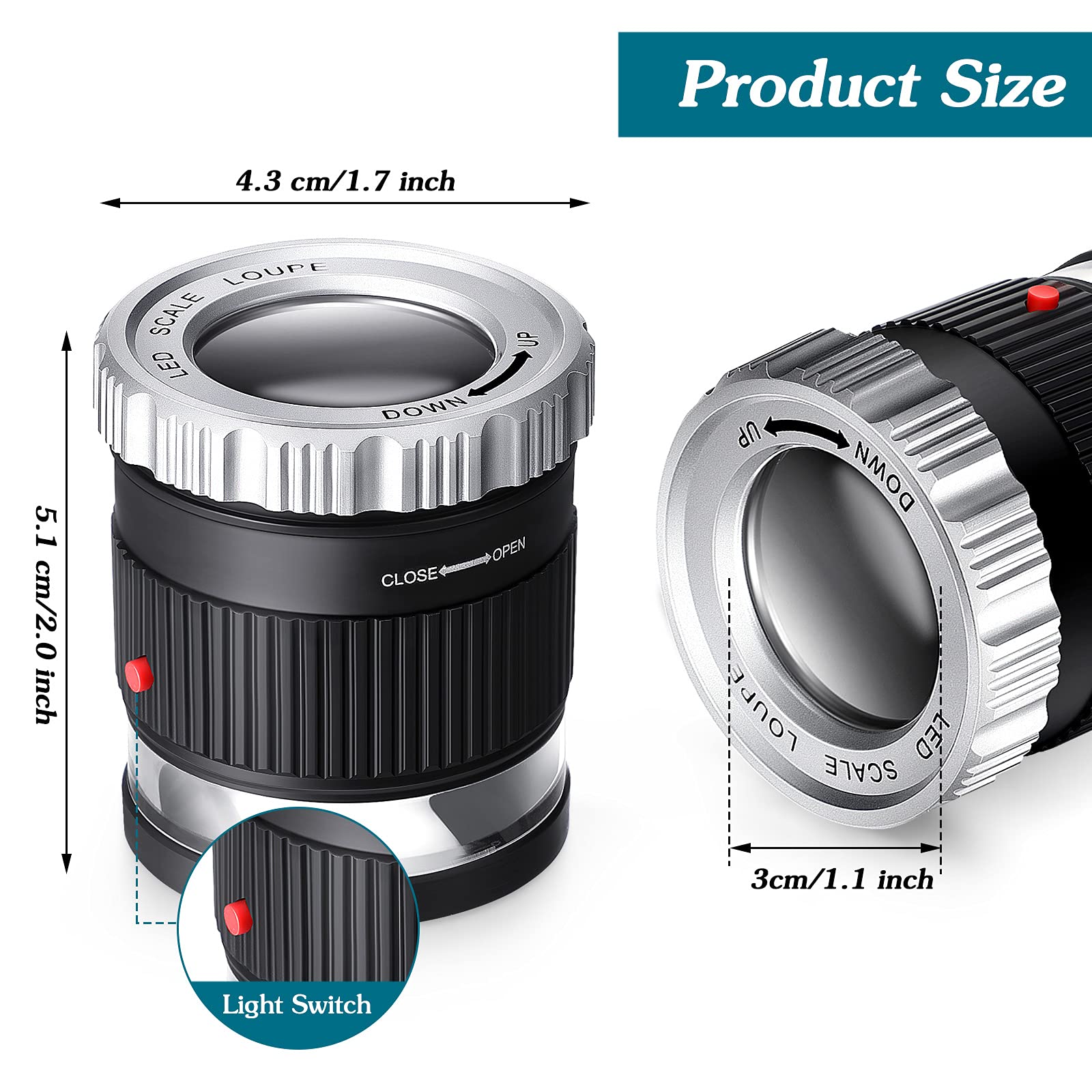 30x bolso lupa com escala led  - Eye Piece Magnifier avaliação e preço