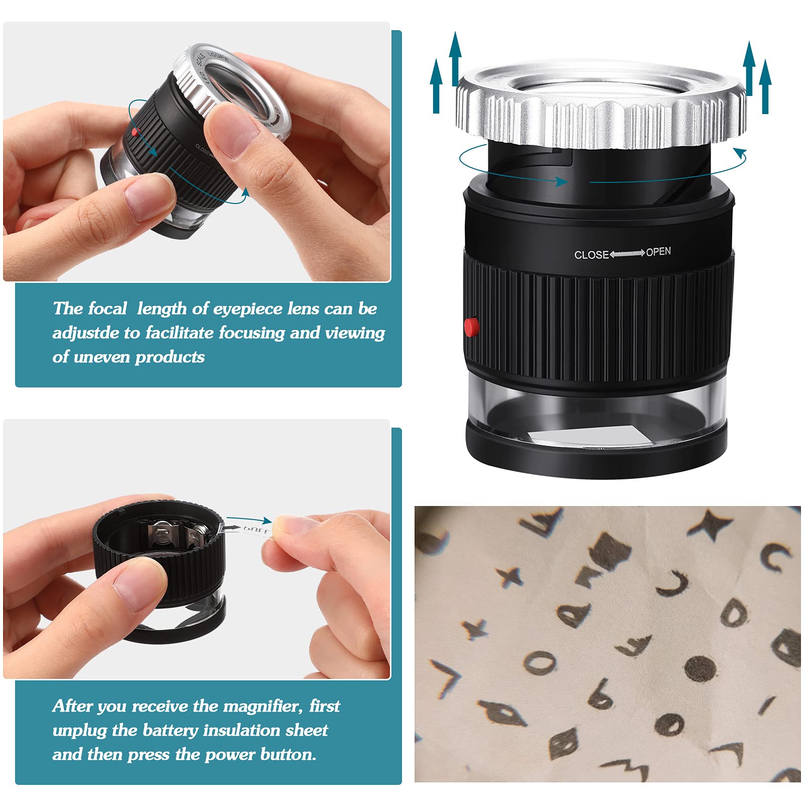 30x bolso lupa com escala led  - Eye Piece Magnifier avaliação e preço